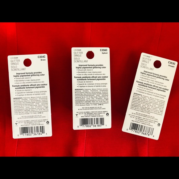 WETnWILD Coloricon Glitter Eye Shadow Brass Gold Spiked Silver Burgundy Lot of 3 - Picture 2 of 9